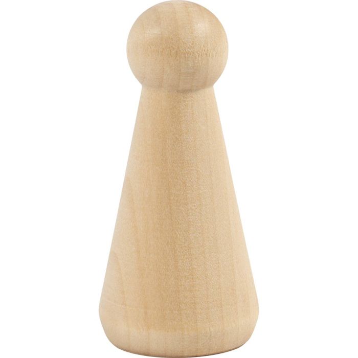 Houten figuur, Kegelvormig, H: 8 cm, 3 stuk/ 1 doos