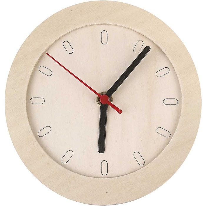 Klok met houten frame, 15 cm, 1 stuk