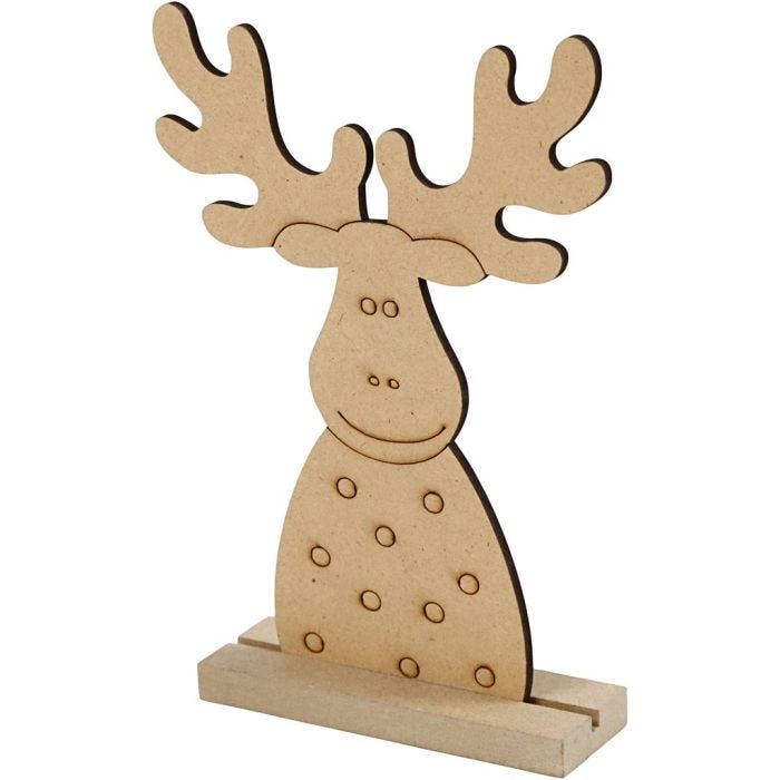 Kerstfiguur, Rendier, 15 cm, 3 cm, 11 cm, 3 mm, 1 stuk
