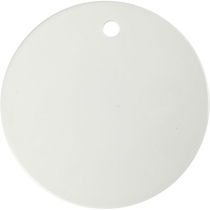 Label porselein, 15 cm, 0,5 cm, wit, 1 stuk