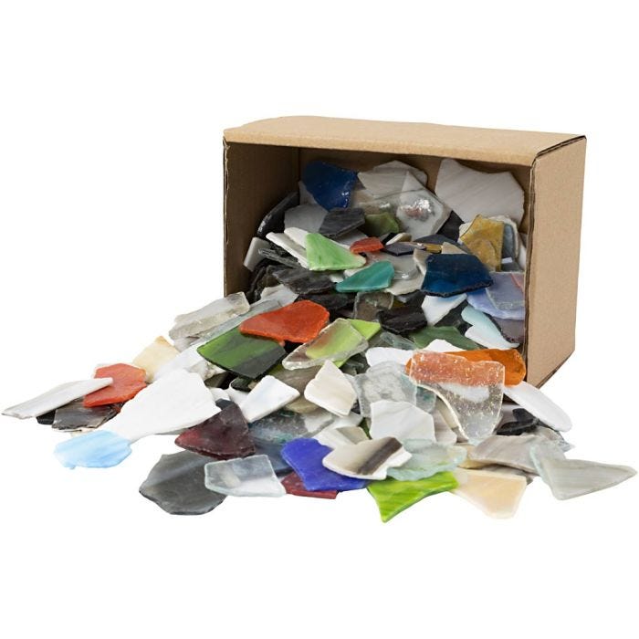 Mozaiek, afm 15-60 mm, dikte 5 mm, Inhoud kan variëren , diverse kleuren, 2 kg/ 1 doos