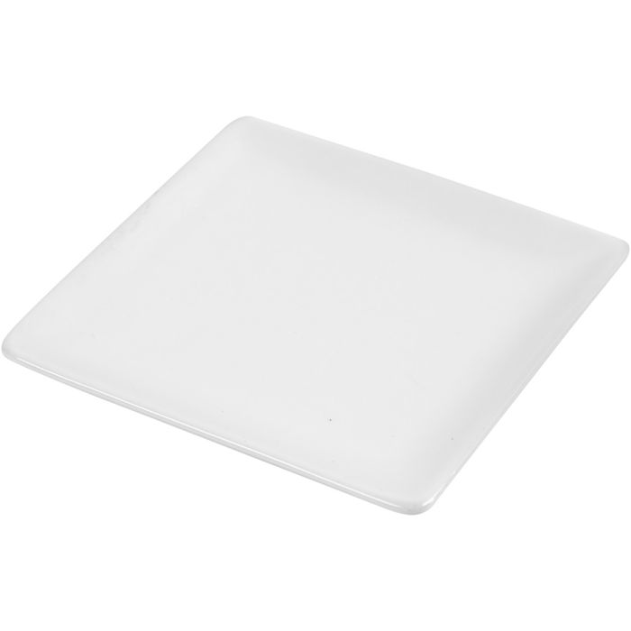 Bord, afm 12,7x12,7 cm, wit, 10 stuk/ 1 doos