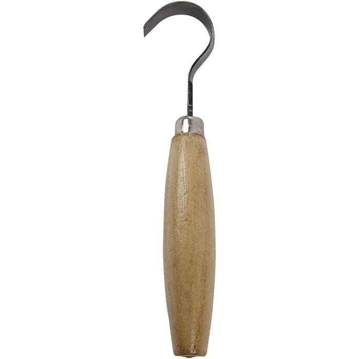 Lepel mes, L: 16 cm, B: 1,3 cm, d 3 cm, 1 stuk