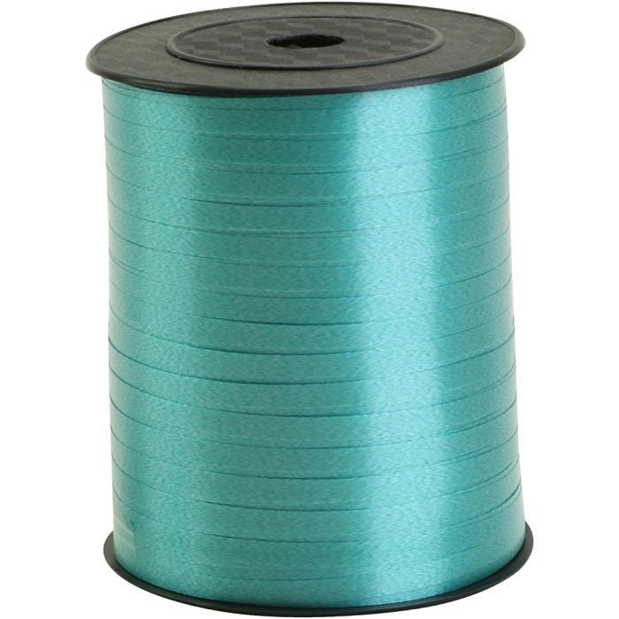 Cadeaulint, B: 5 mm, petrol, 400 m/ 1 rol