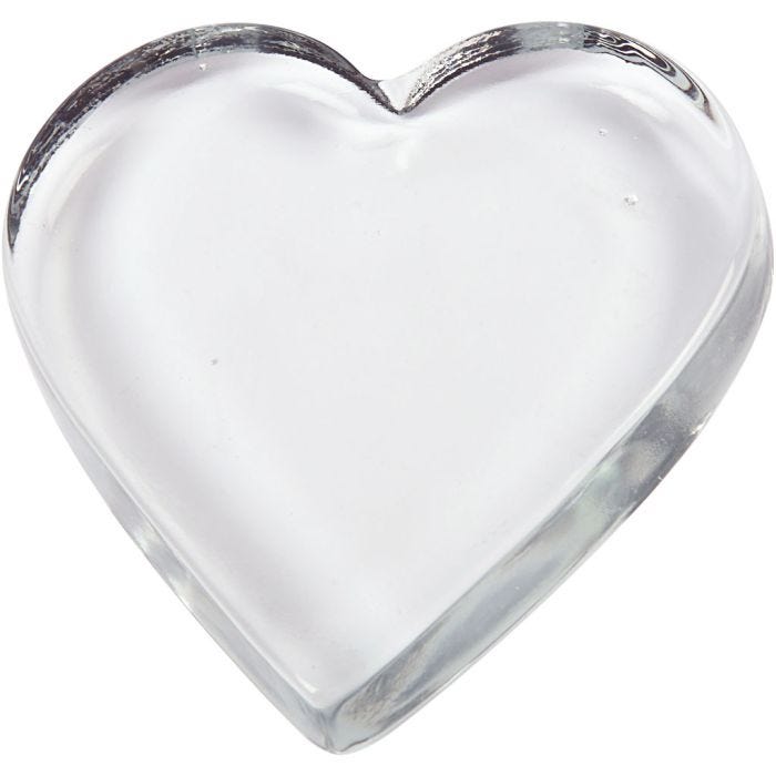 Hart, 10x9 cm, 15 mm, 1 stuk