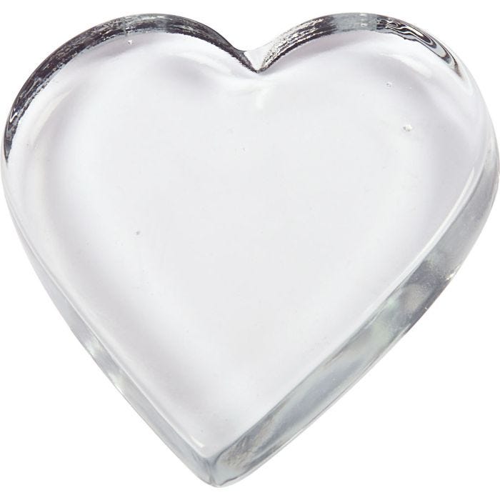 Hart, afm 9x9 cm, dikte 15 mm, 10 stuk/ 1 doos