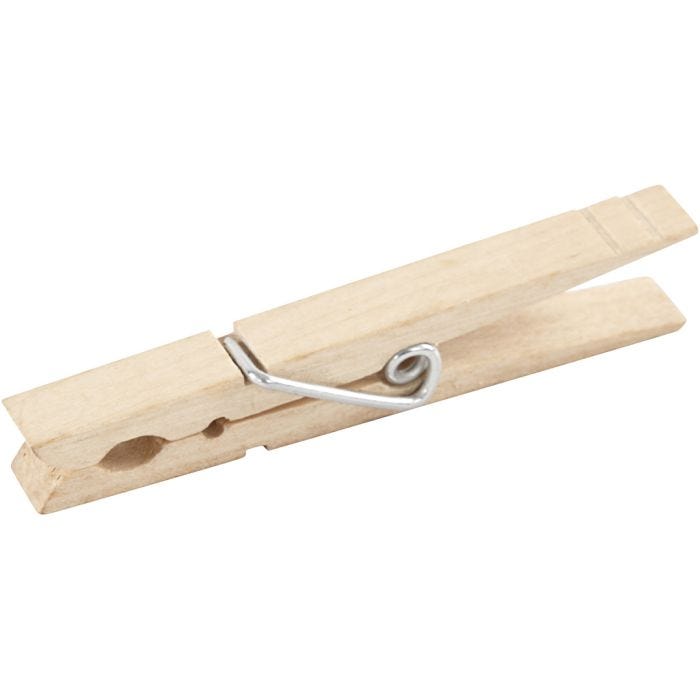 Mini knijpers, L: 80 mm, B: 10 mm, 10stuk/ 1 doos