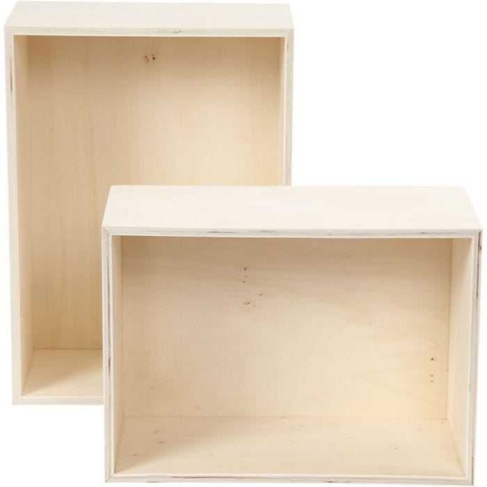 Showdozen, rechthoek, H: 27+31 cm, D: 12,5 cm, B: 19,5+22,5 cm, 2stuk/ 1 set
