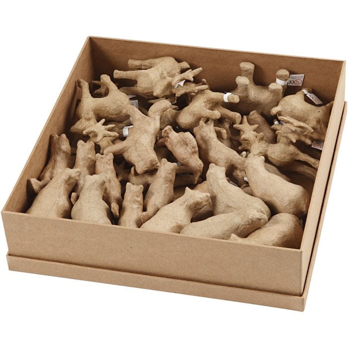 Pooldieren, H: 8-12,8 cm, L: 5,6-11,8 cm, 32stuk/ 1 doos
