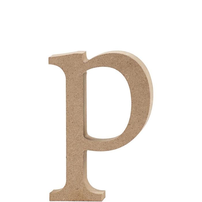 Letter, p, 12,8 cm, 2 cm, 1 stuk