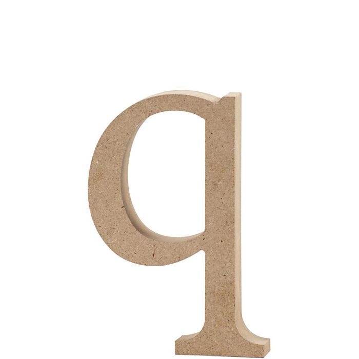 Letter, q, 12,2 cm, 2 cm, 1 stuk