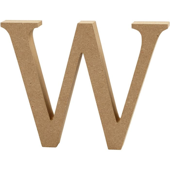 Letter, W, H: 13 cm, dikte 2 cm, 1 stuk