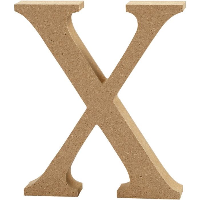 Letter, X, H: 13 cm, dikte 2 cm, 1 stuk