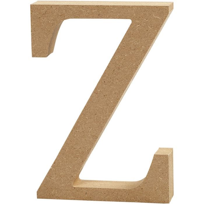 Letter, Z, H: 13 cm, dikte 2 cm, 1 stuk