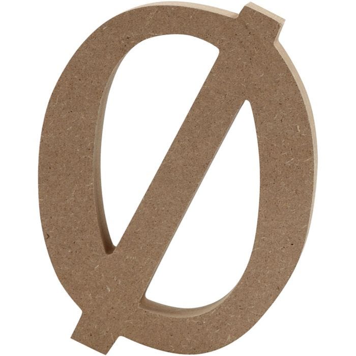 Letter, Ø, 13 cm, 2 cm, 1 stuk