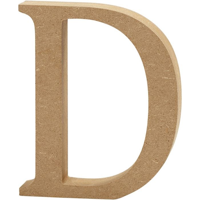 Letter, D, H: 8 cm, dikte 1,5 cm, 1 stuk