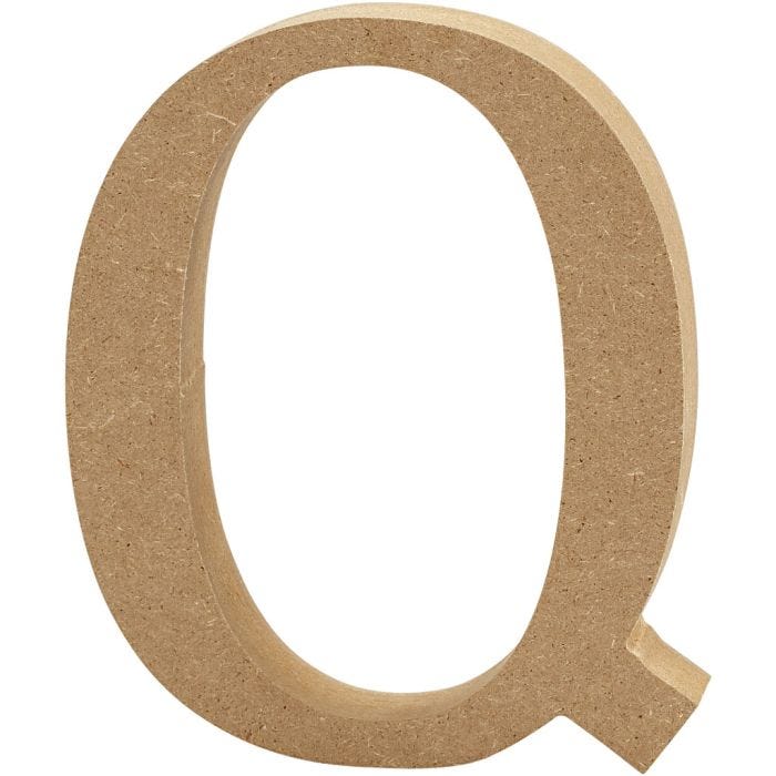 Letter, Q, 8 cm, 1,5 cm, 1 stuk