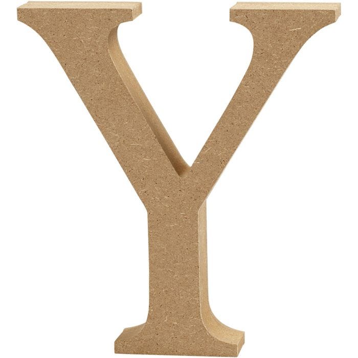 Letter, Y, H: 8 cm, dikte 1,5 cm, 1 stuk