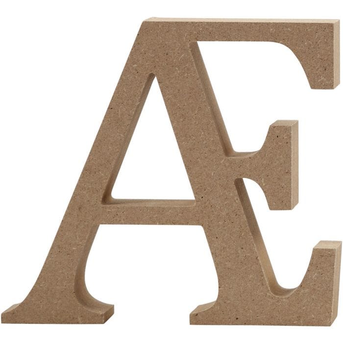 Letter, Æ, 8 cm, 1,5 cm, 1 stuk