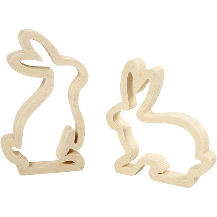 Paashazen, 14 cm, 2 cm, 13 cm, 2stuk/ 1 doos