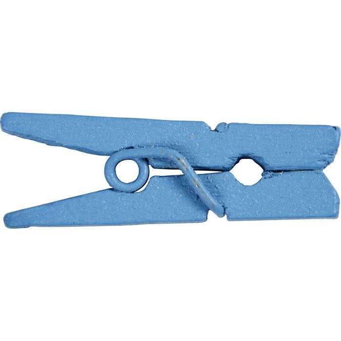 Mini wasknijpers, 25 mm, 3 mm, blauw, 36stuk/ 1 doos