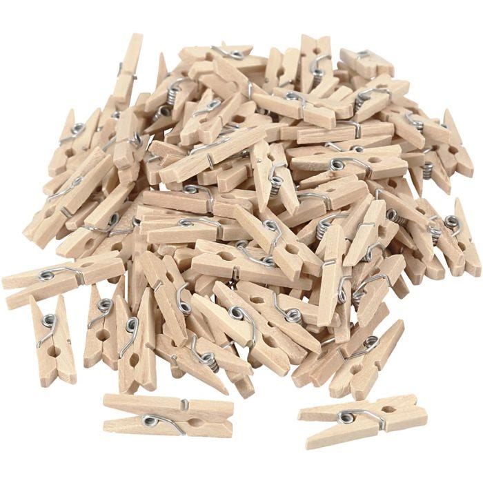 Wasknijpers, 25 mm, 3 mm, 100stuk/ 1 doos