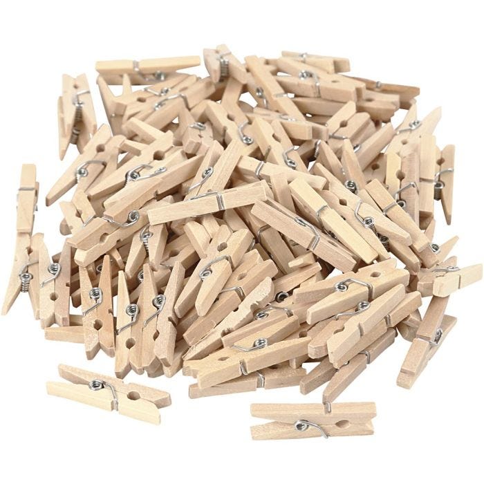 Wasknijpers, 30 mm, 3 mm, 100stuk/ 1 doos