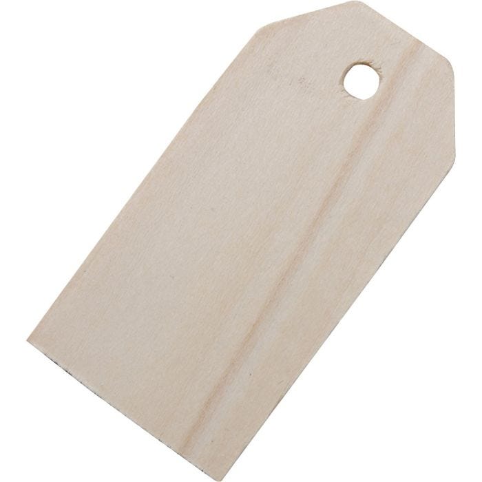 Houten Manilla Labels, afm 30x60 mm, 10 stuk/ 1 doos
