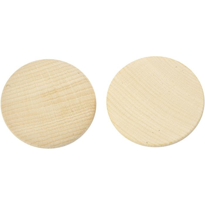 Houten knopen, 50 mm, 10 mm, 5stuk/ 1 doos