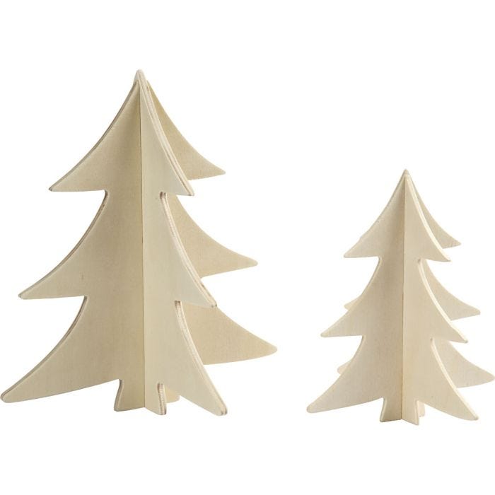 Kerstbomen, 13+18 cm, 2stuk/ 1 doos