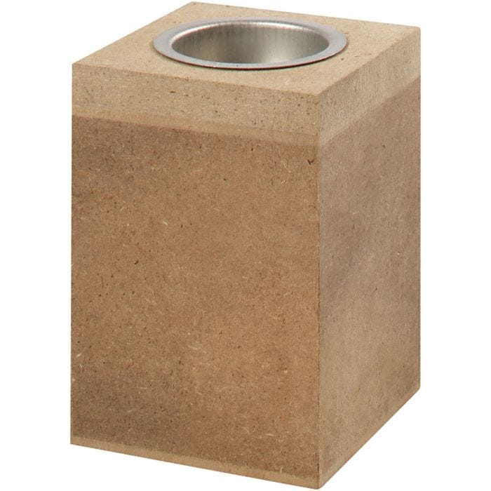 Waxinelichthouder, 10 cm, 7x7 cm, 1 stuk