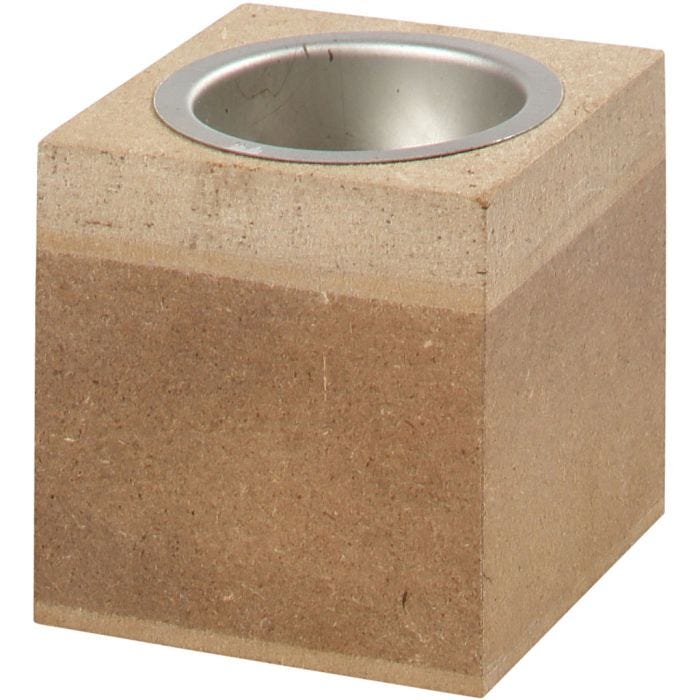 Waxinelichthouder, 6 cm, 6x6 cm, 1 stuk