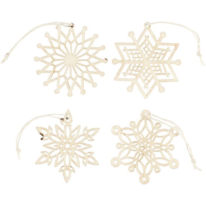 Ornamenten, d 7 cm, dikte 0,3 cm, 8stuk/ 1 doos