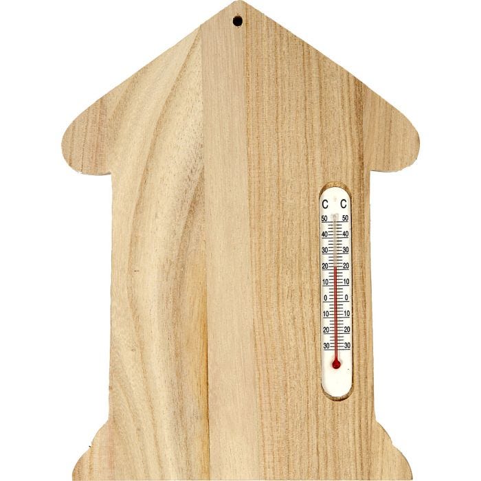 Thermometer huis, 23,5x16,5 cm, 1 stuk