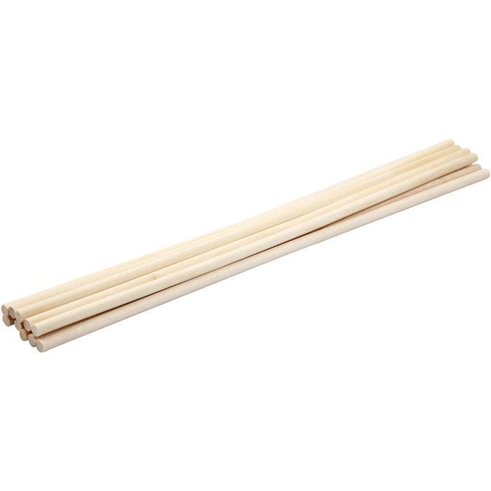 Bloemstokken, 30 cm, 6 mm, 10stuk/ 1 doos