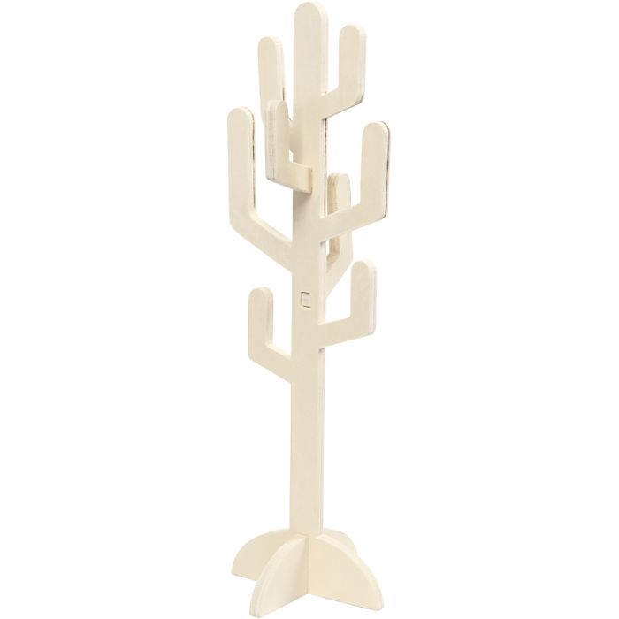 Houten cactus, 38 cm, 12 cm, 8 mm, 1 stuk