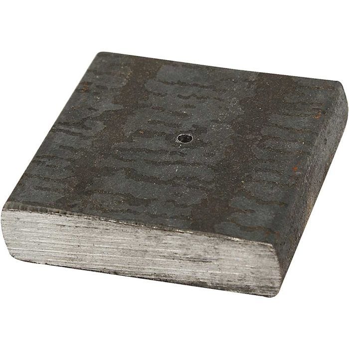 Metalen voet, 4x4x1 cm, 2 mm, 1 stuk