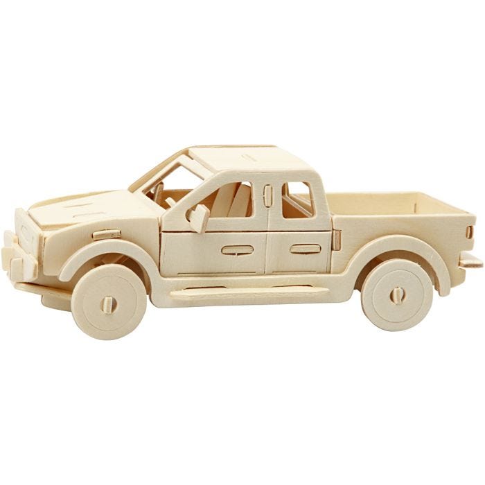 3D Puzzel, Pick-up truck, 19,5x8x12 cm, 1 stuk