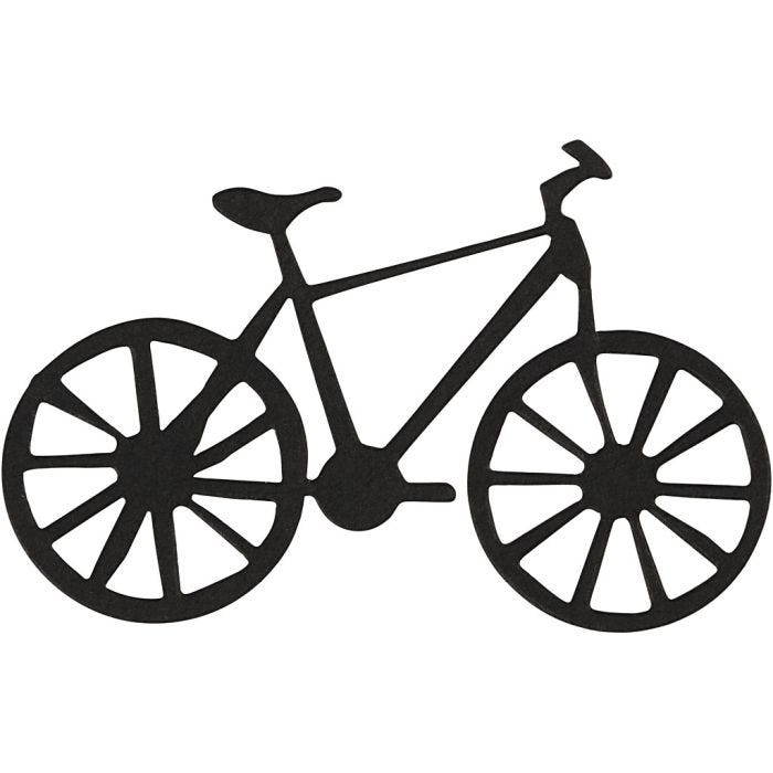 Label, fiets, 77x48 mm, zwart, 10stuk/ 1 doos