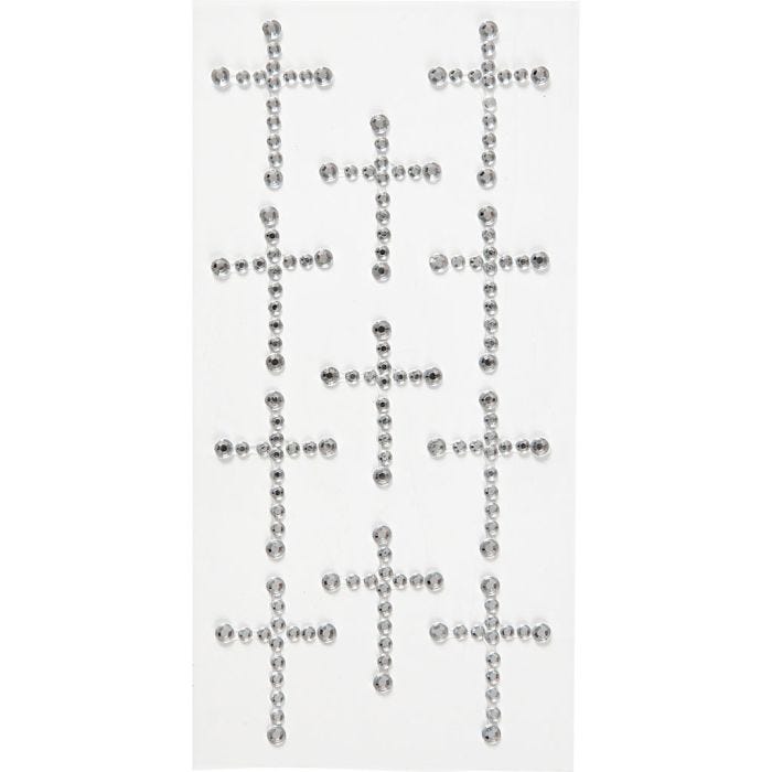 Strasstenen, 35x25 mm, zilver, 11stuk/ 1 doos