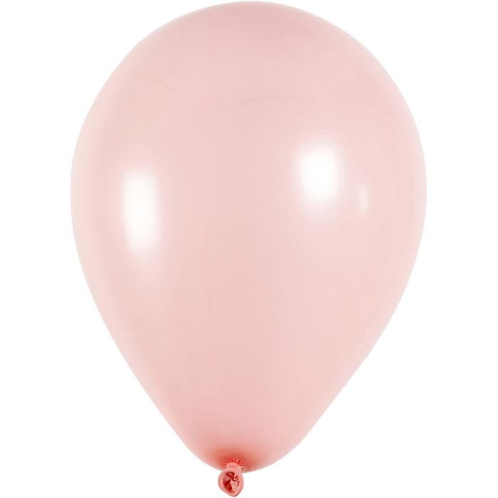 Ballonnen, rond, 23 cm, lichtrood, 10stuk/ 1 doos