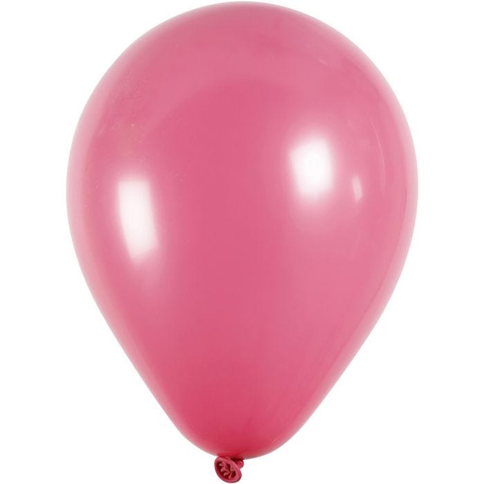 Ballonnen, rond, 23 cm, donkerroze, 10stuk/ 1 doos