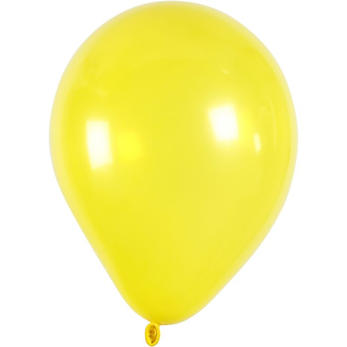 Ballonnen, Set met 10 ballonnen, 23 cm, geel, 10stuk/ 1 doos