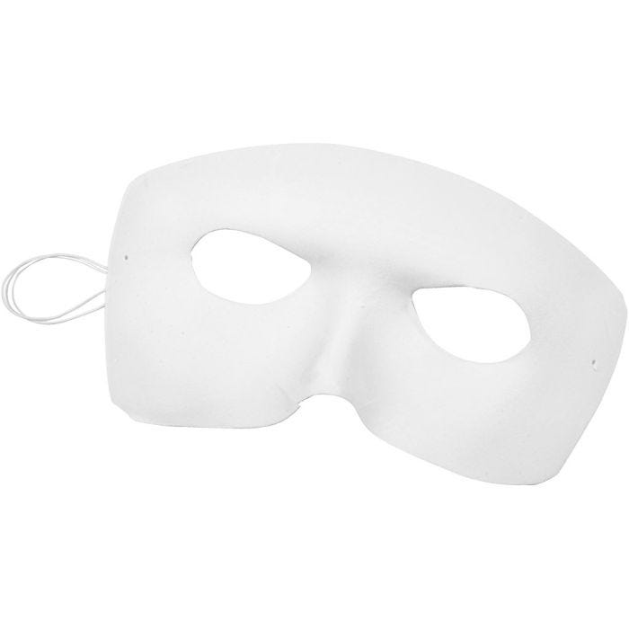 Masker, H: 12 cm, B: 17 cm, wit, 12stuk/ 1 doos