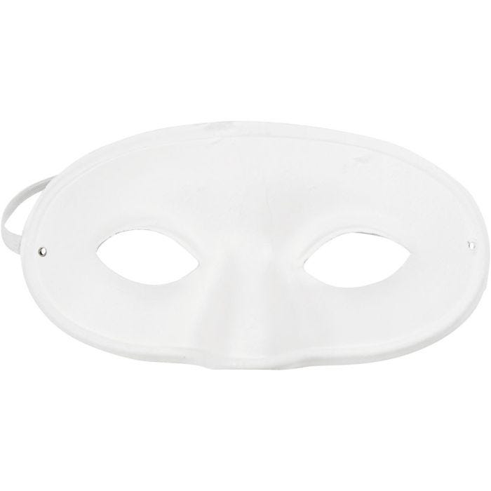 Masker, 9,5 cm, 18,5 cm, wit, 10stuk/ 1 doos