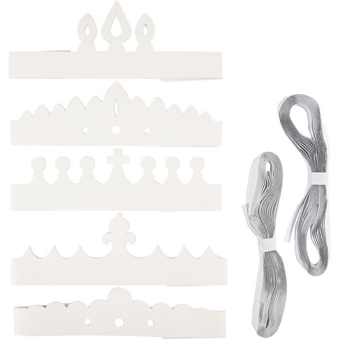 Kronen, 10-16,5 cm, 60 cm, wit, 50stuk/ 1 doos