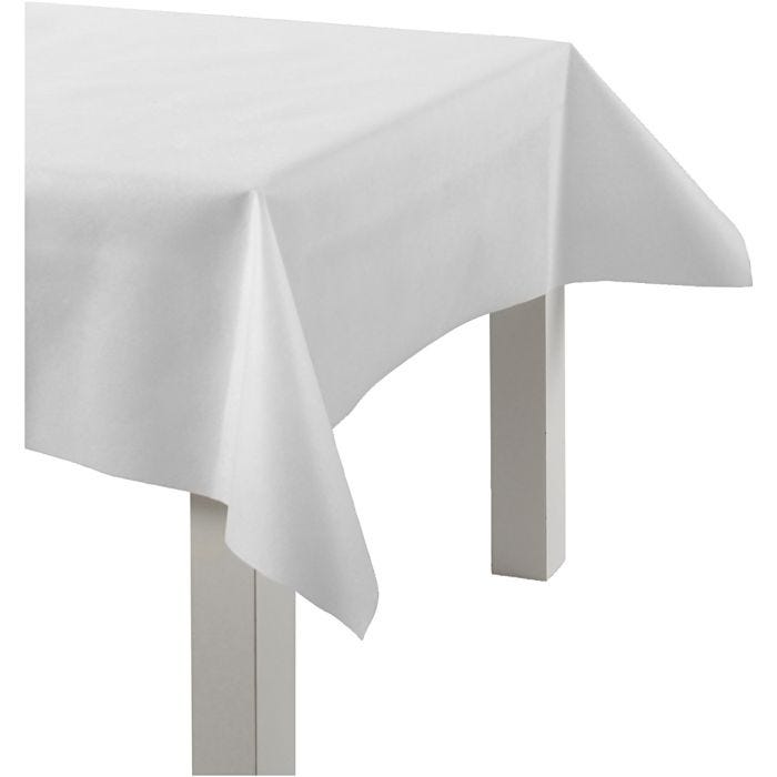 Tafelkleed gemaakt van Namaaktextiel, B: 125 cm, 70 gr, wit, 10m/ 1 rol