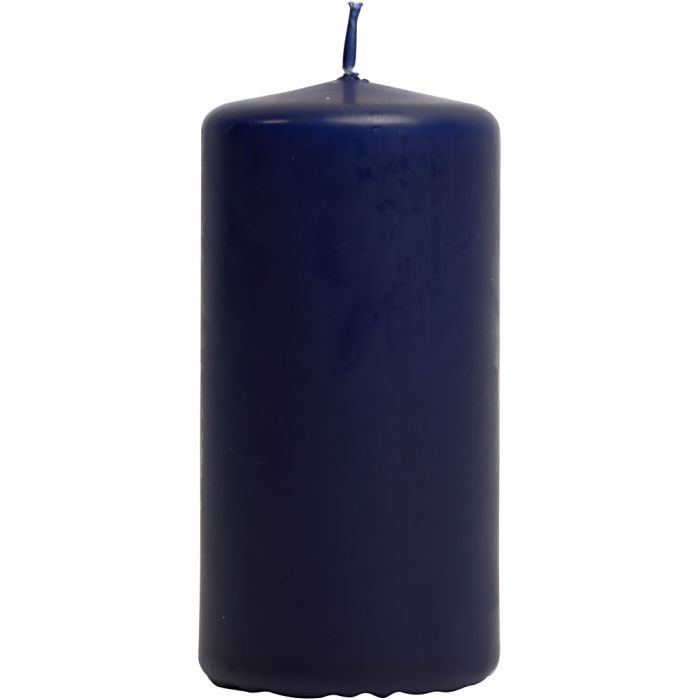 Kaarsen, 100 mm, 50 mm, blauw, 6stuk/ 1 doos