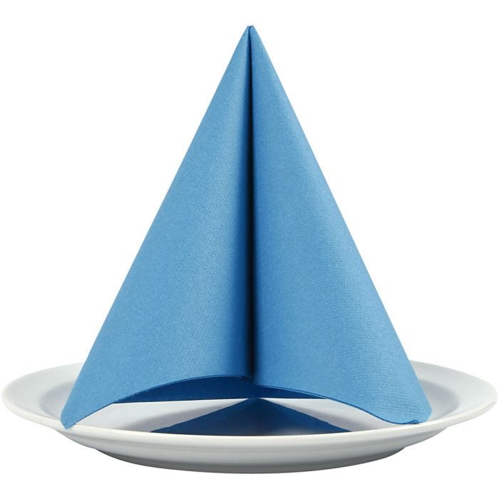 Servetten, afm 40x40 cm, 60 gr, turquoise, 20 stuk/ 1 doos