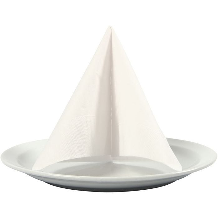 Servetten, 33x33 cm, wit, 20stuk/ 1 doos
